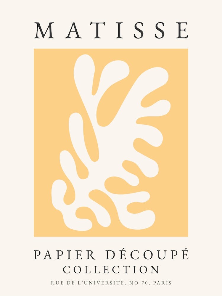 Gelber Matisse-Blatt-Druck 1