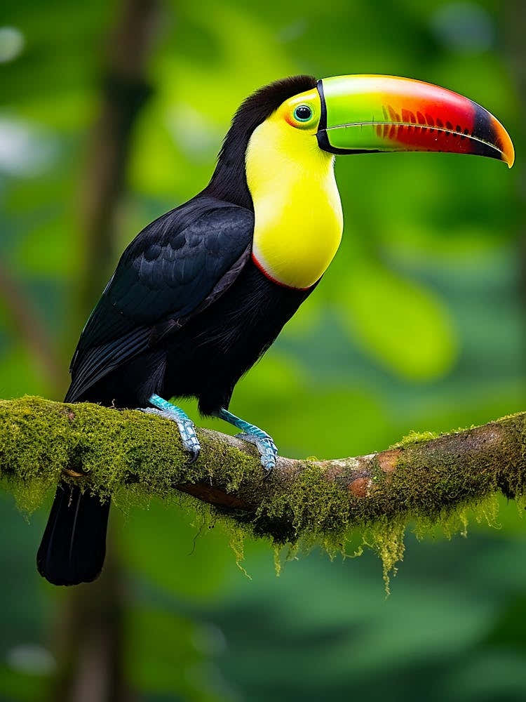 Rainbow Flight: Keel-billed Toucan Art