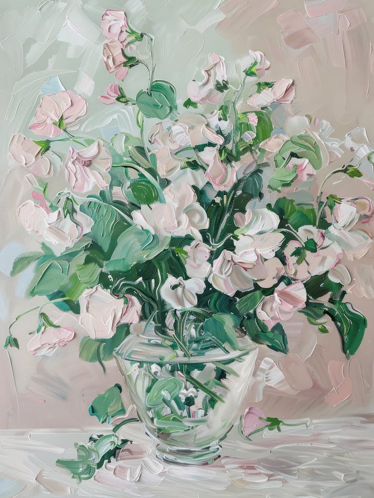 A World Of Flowers Sweet Peas 1 Painting