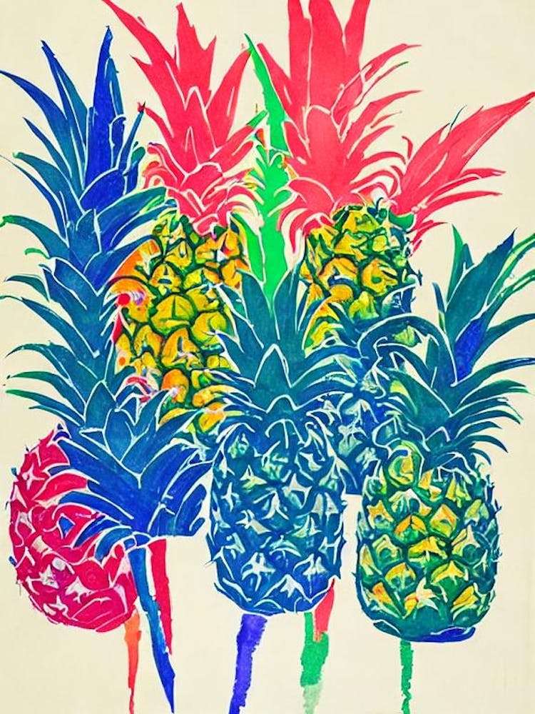 Pineapple 1 Vintage Sketch Fruit