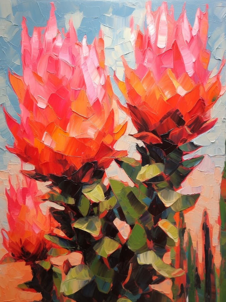 Cactus Painting Acanthocalycium Cactus 3