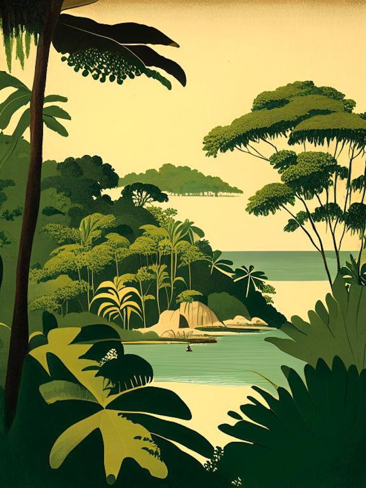 Roatan Island Honduras Rousseau Inspired Tropical Destination