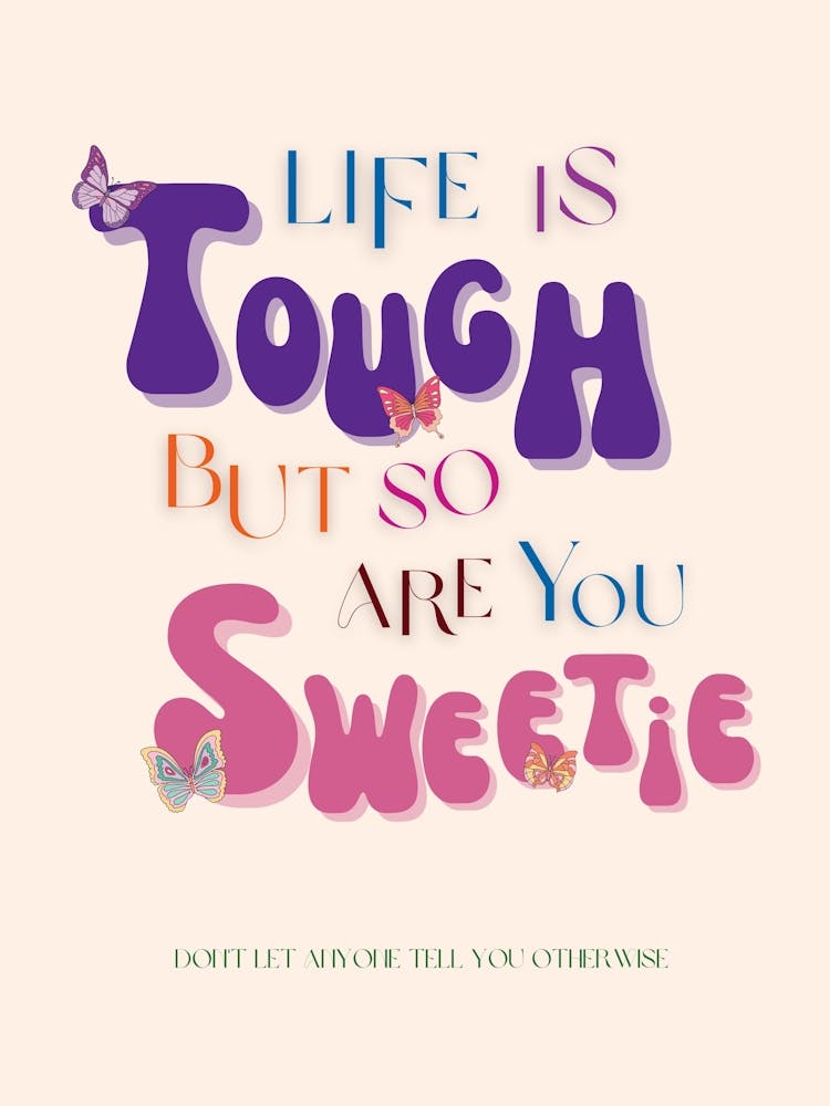 Girly Daily Reminder Retro Quote 