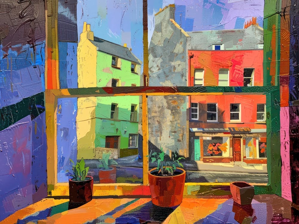 Galway From The Window View Painting 1