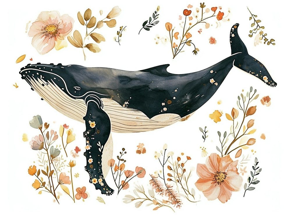 Petite Baleine à Bosse Florale 1