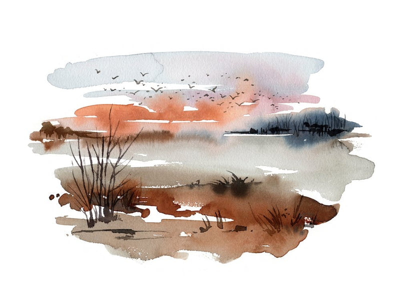Abstract Watercolor Landscape