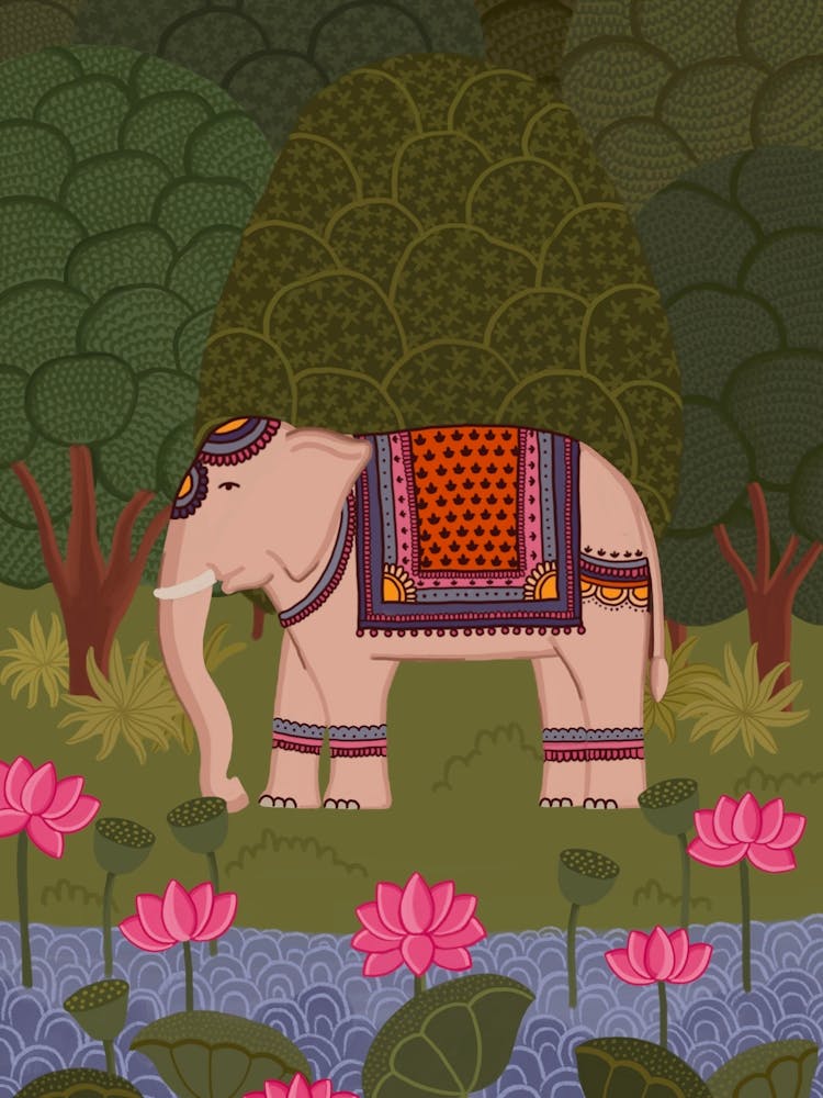 Elephant In The Forest