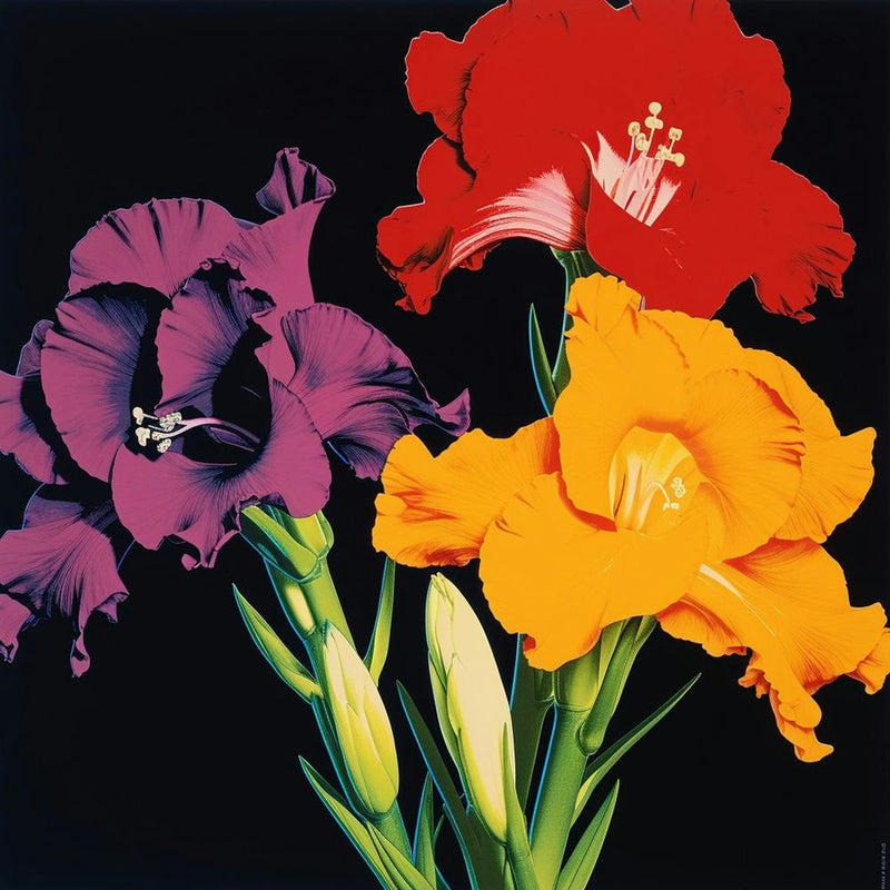 Gladiolus 2 Pop Art Illustration Square