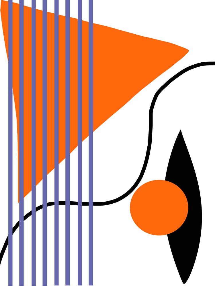 Œil Vif Orange Et Violet