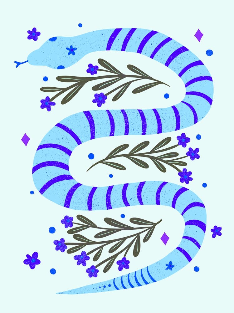 Moderne Schlange Blau