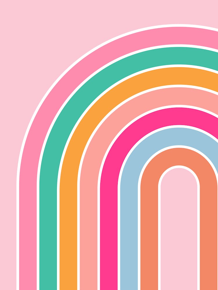 Rainbow Pastel Pink