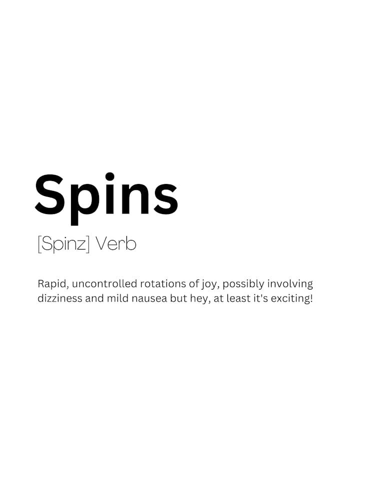 Spins Definition Meaning