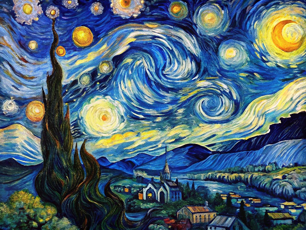 Van Gogh A Magical Sky With Constellations In Van