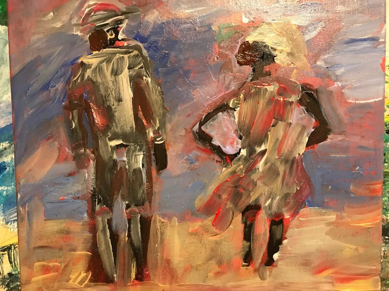 Loving the spontaneity in life 40x40 cm acrylic on canvas