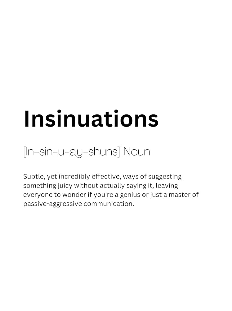Insinuations Definition Meaning 1