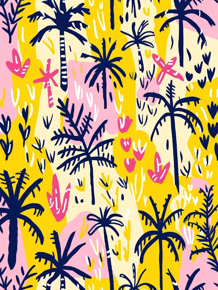 Palm Trees Seamless Pattern 1
