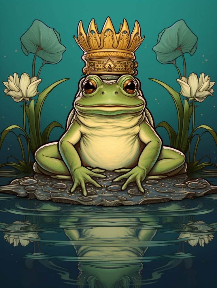 King Of Frogs Art Nouveau 1
