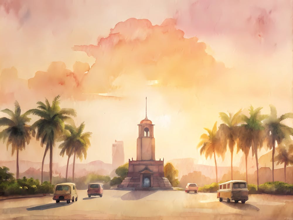 Manila Philippines A Vintage Illustration