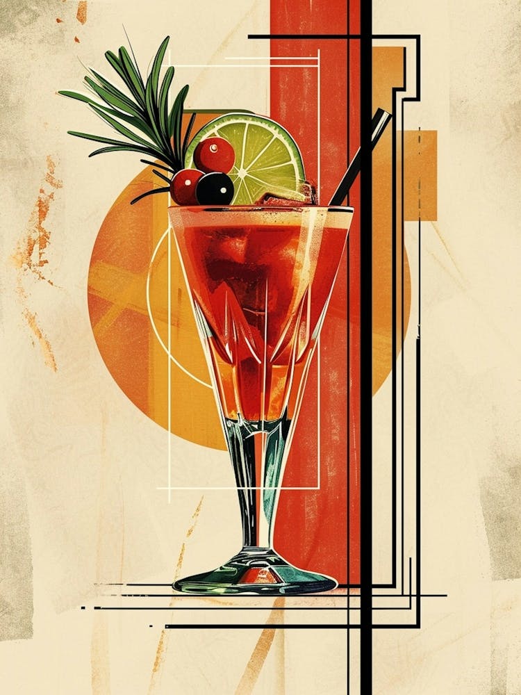 Art Deco Rosemary Cocktail 1