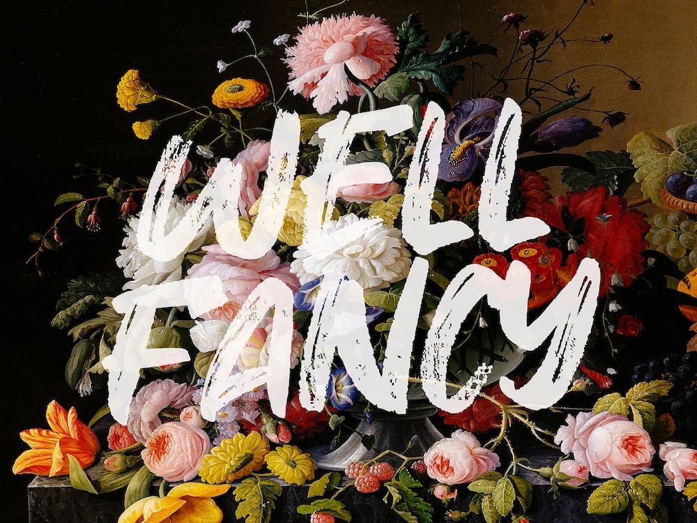 Well Fancy Floral Vintage Typography
