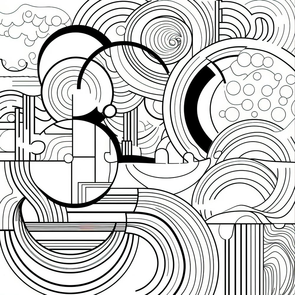 Sketch In Black And White Line Art 4