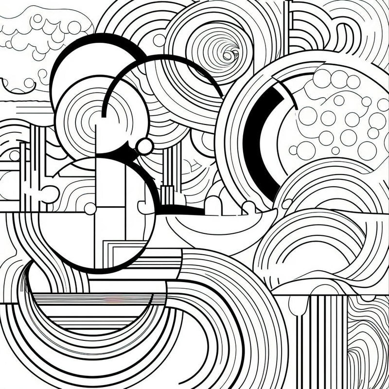 Sketch In Black And White Line Art 4