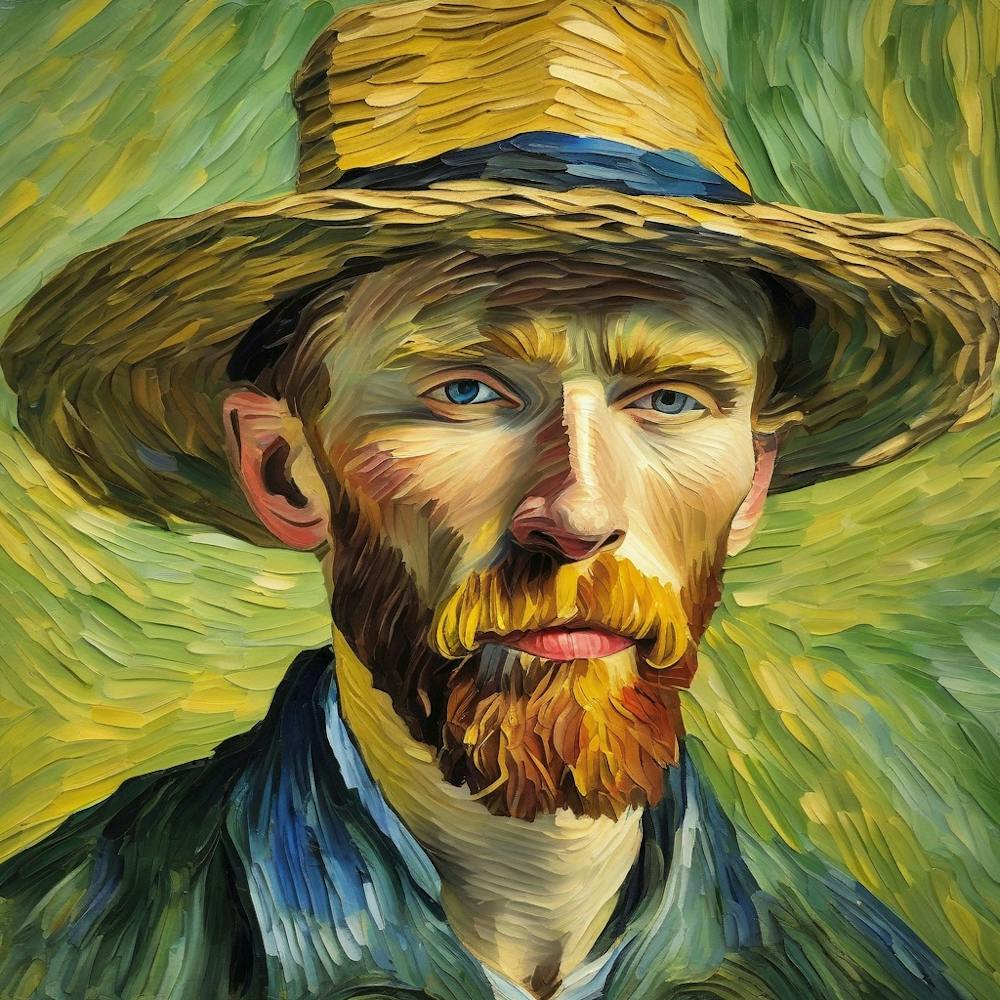 Van Gogh straw hat inspiration 1