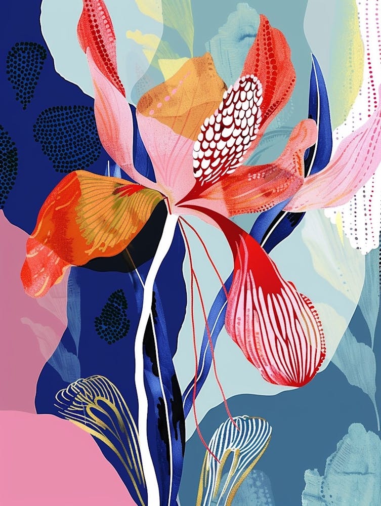 Colourful Flower Illustration Cyclamen 4