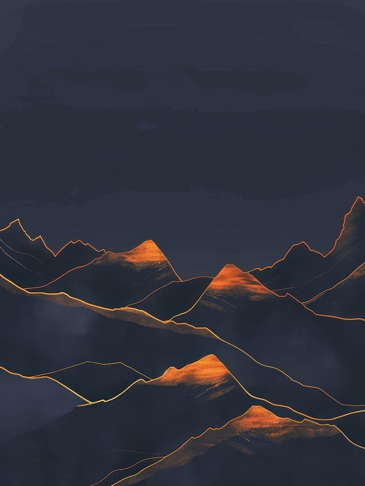 Berge in der Nacht