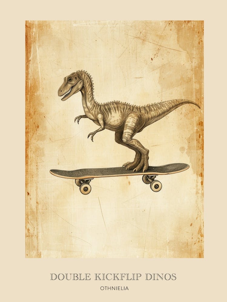 Othnielia Vintage Dinosaur Poster 2
