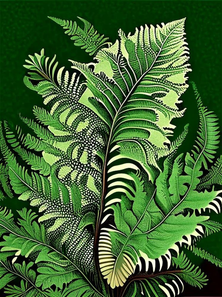 Lady Fern 2 Vintage Botanical Poster