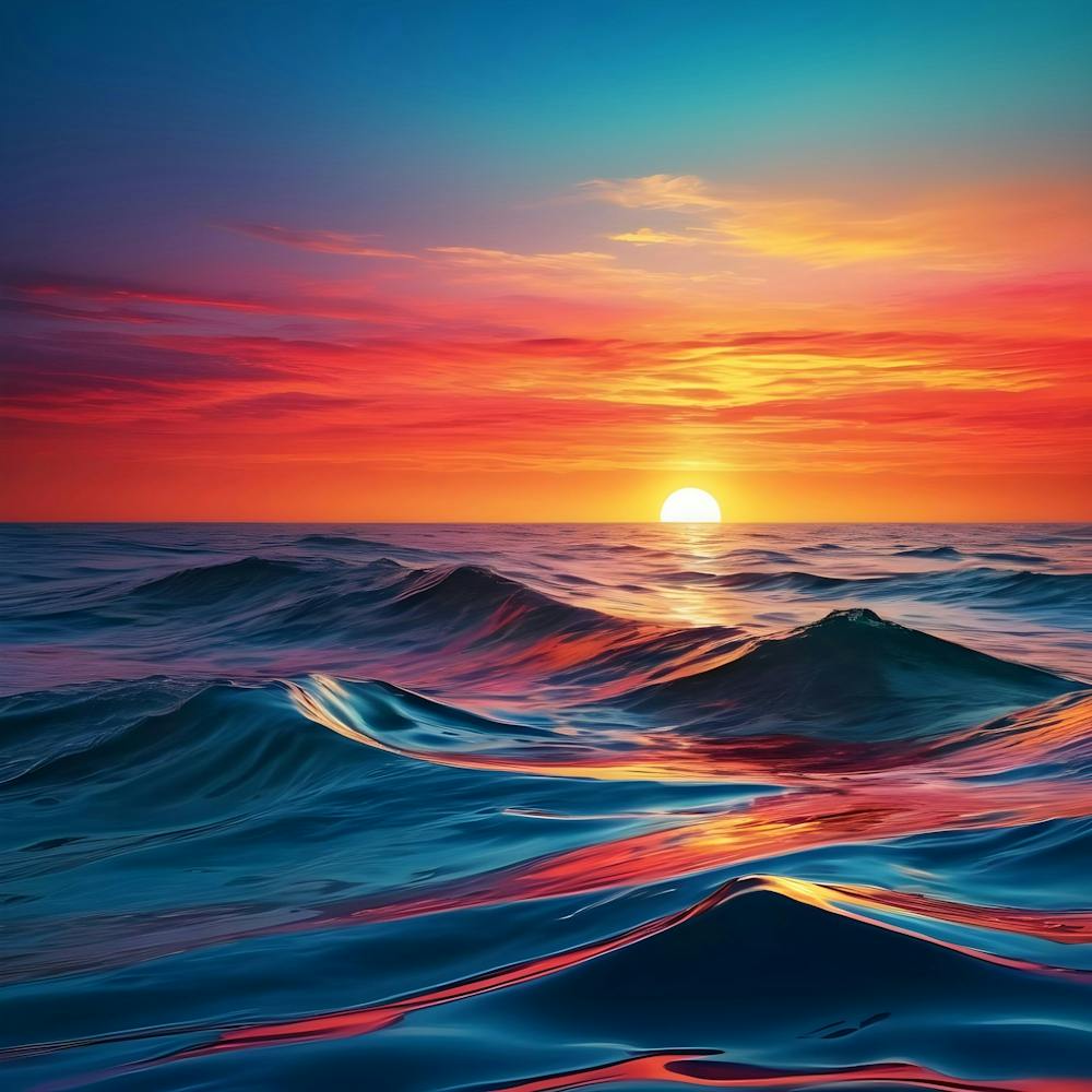 Sunset Over The Ocean 28