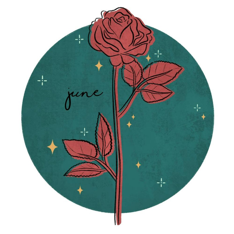 June Birth Flower Square