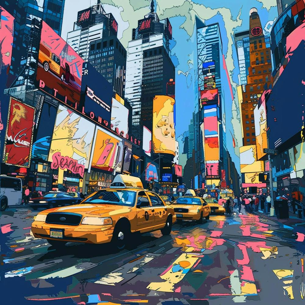 Times Square Oil Painting