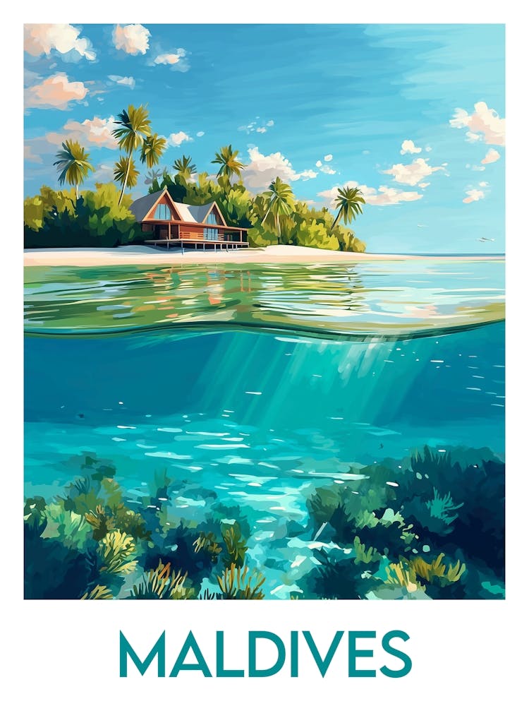 Affiche de voyage Maldives