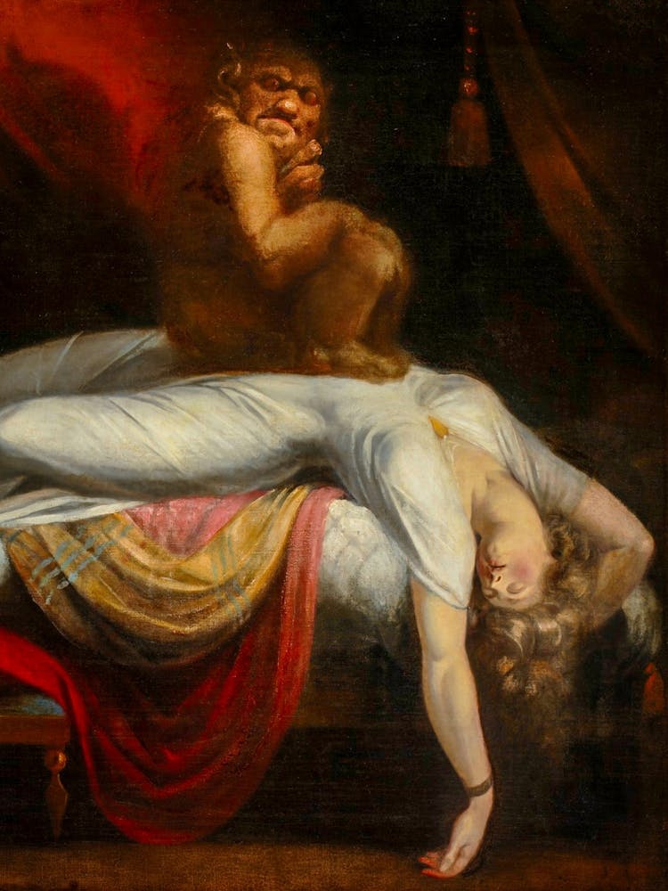 The Nightmare 1781 by Henri Fuseli | Sleep Paralysis Demon Antique Painting in HD