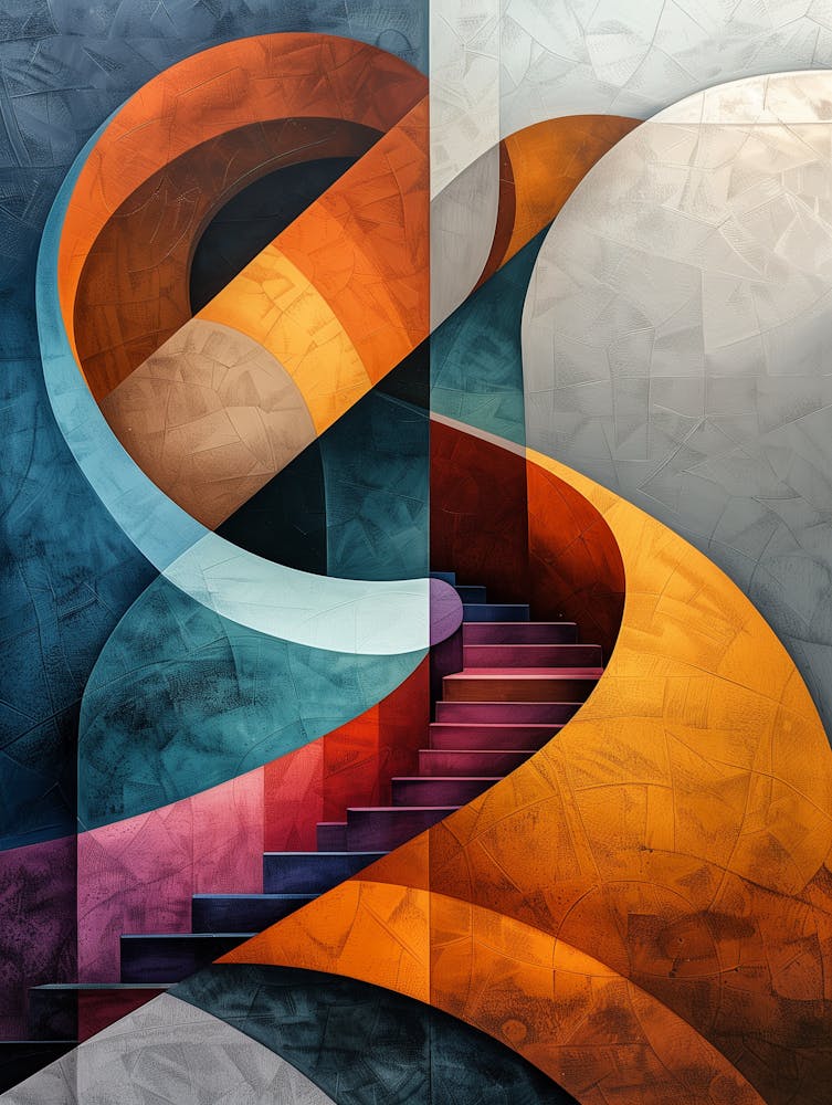 Abstract Stair Painting