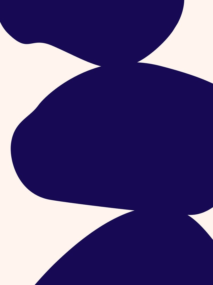 Abstract Bauhaus Shapes 2 Navy
