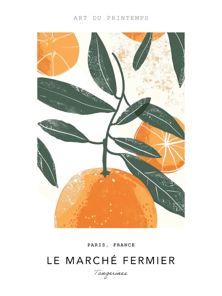Tangerines Le Marche Fermier Poster 3