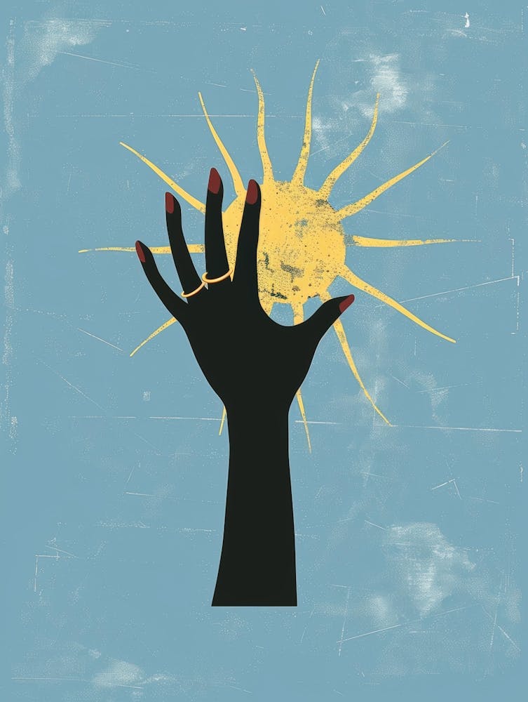 Hand Reaching For The Sun