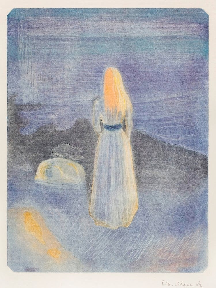 Junge Frau am Strand, Edvard Munch