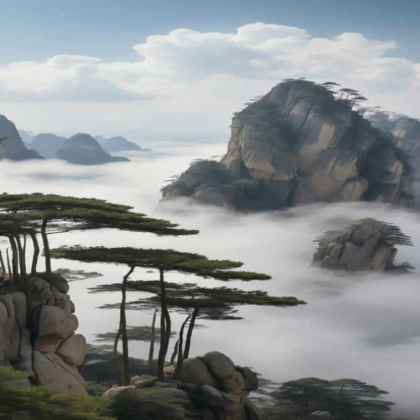 Pine Trees In The Clouds