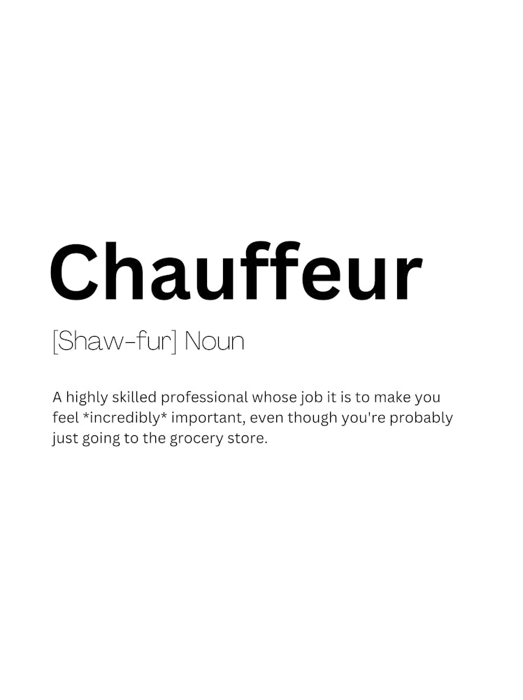 Chauffeur Definition Meaning