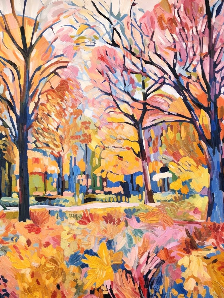 Autumn Gardens Painting Kew Gardens London 7