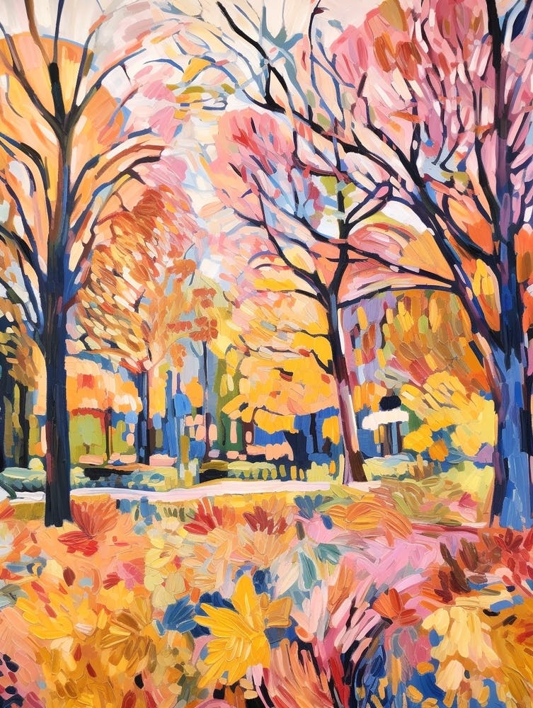 Autumn Gardens Painting Kew Gardens London 7