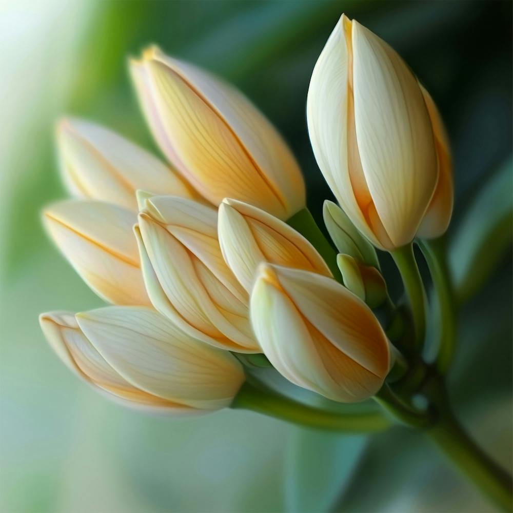 Floral Art 0007 Single Flowers 0004 Floral Bot 0008 Bp6586 Imagine An Frangipani Flowers Boquet In Its Closed Sta 2a9c93