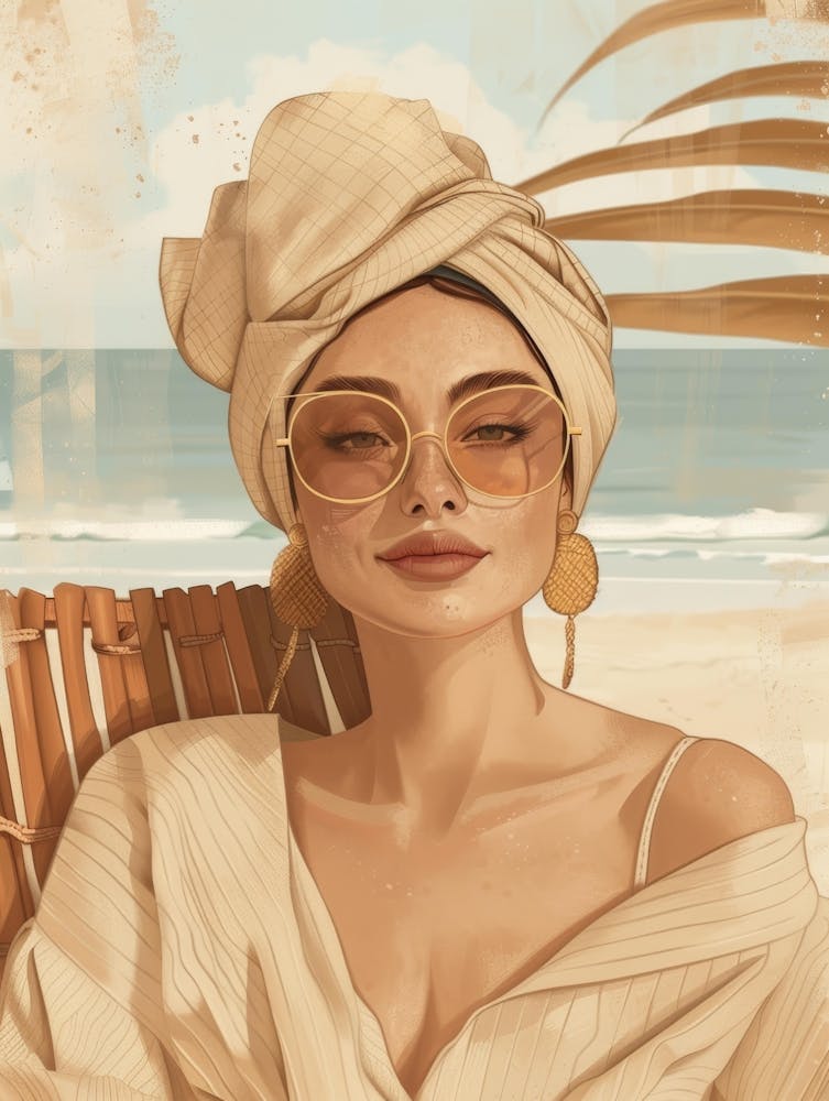 Portrait Of A Woman At The Beach