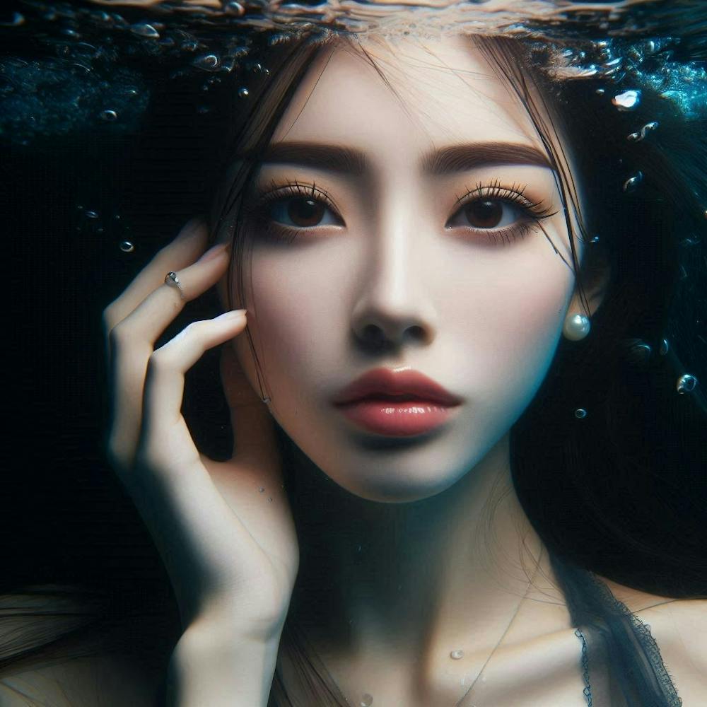 Asian Beauty Underwater