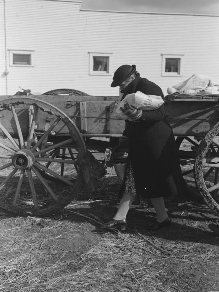 Untitled Photo, Possibly Related To Farmer Taking Milk To Milk Station, Eufaula, Oklahoma By Russell Lee 1
