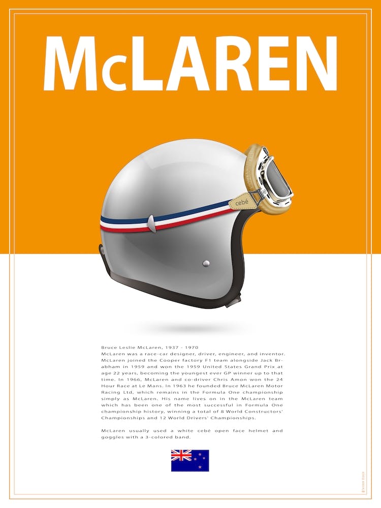 Bruce Mclaren Helmet